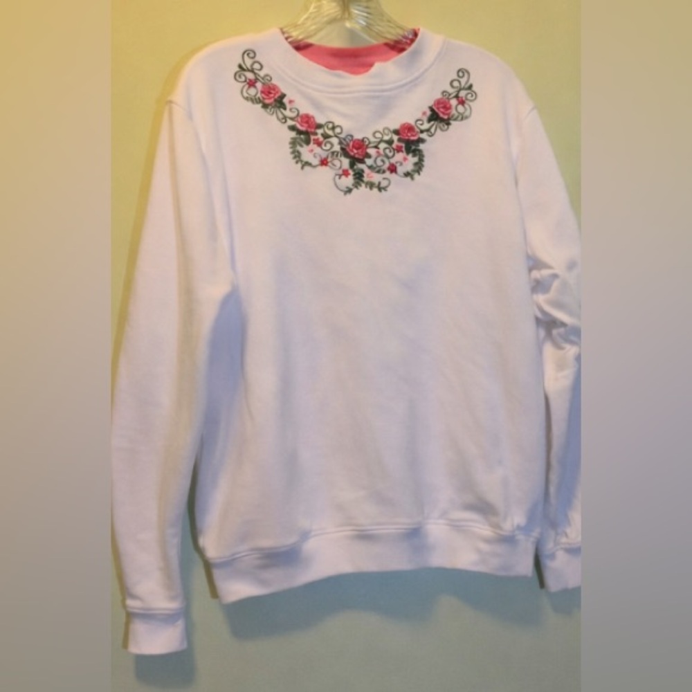 Haband Pink and White Casual Top